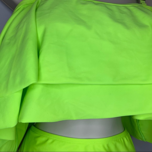 Tempt me women two piece neon green bikini swimsuit - Picture 6 of 7